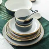 Set di stoviglie Yulinglong Phnom Penh Yalan in stile europeo Set di stoviglie in ceramica per uso domestico Piatti per salsa Ciotola di riso Ciotole di pasta Piatti per bistecca