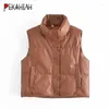 Women's Vests Fashion Black Warm Vest Jacket Women Casual Zipper Faux Leather Coat Punk Korean Outwear 2022