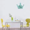 Wandklokken meisjes kroon kinderkamer stille klok houten huis decor cartoon niet tikken