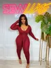 2024 Designerbed Jumpsuits Kobiety jesienne zimowe ubrania seksowne głębokie v jednoczęściowe body Bodysis Paski Paski Rompers Spodnie Elastic Bodycon Hurtowe 8785