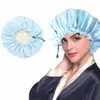 The latest 34CM double-layer upgraded adjustable shower cap for women many color options support for custom logo
