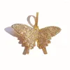 Chains Big Size Butterfly Pendants Charm Bracelet 12mm Miami Curb Cuban Chain Hip Hop Necklace Rapper Men Women Jewelry Gold
