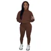 Plus maat 4xl 5xl tracksuits dames jogger pakken herfst winterkleding capuchon hoodie broek tweedelige set casual fleece sweatsuits zwarte sportkleding kleding 8916