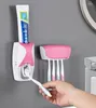 Ensemble d'accessoires de bain, distributeur automatique de dentifrice, support mural anti-poussière, support de rangement pour brosse à dents, accessoires de salle de bains, presse-agrumes