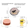 여자를위한 귀여운 브로치 핀 키즈 fahsion 쥬얼리 셔츠 코트 드레스 가방 장식 케이크 커피 금속 에나멜 핀 액세서리