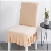 Housses de chaise 10 Pc/lot taille universelle Stretch élastique plissé couverture jupe siège pour mariage Banquet fête El housses maison