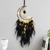 Decorative Figurines Dream Catchers Gem Pendant Moon Catcher Handmade Feathers Wall Hangings Craft Home Decoration Wind Chimes Catcherser