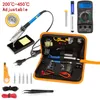 220V110V60W electric soldering iron kit shows the combination of multimeter temperature adjustable