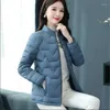 여자 다운 깃털 패딩 재킷 여성 2022 가을과 겨울 두꺼운 따뜻한 따뜻한 면화 단락 플러스 크기 p55