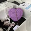 Channel Heart Bag Borsa CC di qualità 5A Mini borsa a tracolla rosa Donna Hardware vintage puro Mini borsa nuvolosa vera pelle Moda Cinque colori