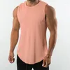 Men's Tank Tops Candy Solid Color Sports Fitness Vest Male Quick-Drying Workout Slim Sleeveless Vests Man Summer Clothes T-Shirt