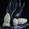 Decoraciones de jard￭n estatua de mano atractiva decoraci￳n de escritorio linda escultura ligera