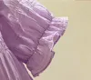 Blouses pour femmes Chic en mousseline de soie Blouse femmes 2022 été violet hauts Vintage manches bouffantes Style français casual chemise blanche Blusas