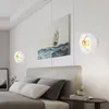 Lampa ścienna nowoczesna naturalna marmurowa sypialnia sypialnia nocna łazienka