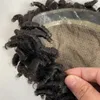 Brazilian Virgin Human Hair Pieces 8x10 #1b 15mm Curl Full Silk Base Toupee for Men