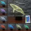 Nachtlichter, kreatives 3D-LED-Touch-Licht, Wal-Tischlampe, 7 Farben, wechselnde Home-Bar-Schreibtisch-Dekoration