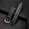 Watch Bands Oil Wax Oily Discoloration Genuine Cowhide Leather Watchband Accessories Business Strap 18 20 22 24mm Wrist Band