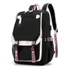 Bolsa noturna nova tiktok USB Charging Backpack ombro vibrato O mesmo aluno 0805