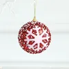 Party Decoration 8CM Christmas Hanging Balls Sequined Glitter Rhinestone Ball Xmas Tree Lightweight Foam Pendant Year Home Decor Navidad