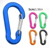 Portable mini stainless steel carabiner Durable hook Climbing clip Hook Camping wire spring carabiners sample link