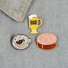 Cute Brooches Pin for Women Kids Fahsion Jewelry Shirt Coat Dress Bag Decor Cake Coffee Metal Enamel Pin Accessories