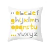 Pillow Summer Yellow Print Cotton Cover Geometric Case Home Decor Sofa Living Room Throw