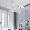 Avizeler minimalist siyah beyaz modern led 4/6 kafa avizesi yatak odası yemek oturma odası restoran çatı katı salon iç nordic dekor