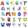 26 styles de dessins animés lettres Fidget Toys Party Favor Puzzle en plastique blocs de construction balle pour enfants débourbage jouet de décompression éducatif épissé