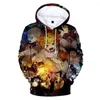 Men's Hoodies Hip Hop 3D Print Men/women Long Sleeve Personality Pullover Autumn Harajuku The Promised Neverland Sweatshirts