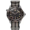 Luxury Watch Diver 007 Edition Master Planet 600M 2813 Автоматическое механическое движение мужчины смотрят на нейлоновые спортивные наручные часы244X