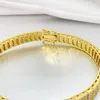 Nuevas pulseras de cadena de moda Pasaron la prueba 4 filas 7/8 pulgadas Chapado en oro S925 Pulsera de tenis de diamantes de moissanita de plata esterlina para hombres y mujeres Bonito regalo