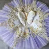 Stage Wear Tutu Ballet Robe professionnelle Fille Performance Costume Blanc Femme Dormir Swan Lake