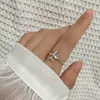 12 Stück Zirkon Flugzeug verstellbare offene Fingerringe für Frauen Charmanter Modeschmuck Geschenk Hochzeit