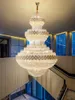 Large Modern Crystal Chandeliers American Modern Seashell Chandelier Lights Fixture European Luxury Droplight Big Project Home Villa LOFT Hotel Hall Hang Lamp