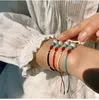 Очаровательные браслеты натуральный жемчужный камень ручной плетенный браслет для женщин 2022 года в стиле бохо летние модные украшения с бисером оптом