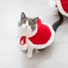 Cat Costumes Pet Chiristmas Kleding Cape Cute Santa Claus Christmas Mantel voor klein hondjaar Kerstmisgeschenken Natale Kerst Navidad