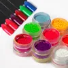 Nagelglitter 6 doos suiker poeder fluorescerende pigment kunst smudge decoratie stofdip