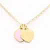 Damen Halskette Herz Halskette Designer Schmuckketten Luxusheizung Edelstahl Charme Jubiläum Geschenk für Frauen 18k Gold plattiert