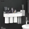 Set di accessori da bagno per accessori da bagno Porta spazzolino multifunzione Scopino per WC Scatola per fazzoletti Dispenser per dentifricio Porta asciugacapelli