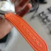 KLASSIEKE Saffier Heren Heren Oranje Automatische Horloges Beweging Mechanisch Luxe horloge Rubberen band masters montre de luxe Watch2506