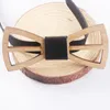 Bow Ties Handmade Fashion Wood Adjustable Length Elastic Neck Rope Insert Button Hollow Out Design Noeud Papillon Bois
