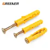 GREENER Practical Expansion Screws Self Drilling Wall Home Pierced For Nylon Column Plastic Gypsum Board Fiberboard Plugs