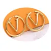 Fashion Stud Womens Big Circle Simple Earrings Hoop earrings designer for women latter Titanium 18K Gold Plated3581865
