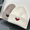 Fashion men's and women's hats new sweet embroidery love autumn and winter warm ear protection knitted cap