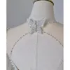 Abiti da sposa abiti da sposa a maniche lunghe modeste abiti da sposa abiti da sposa al collo gioiello a bordo in pizzo appliqued perline con taglio più size de mariee su misura 403