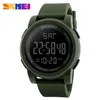 Skmei Business Simple Watch Men Pu Strap Multifunction LED Watches 5bar مقاومة للماء المراقبة الرقمية Reloj Hombre Shippin288W