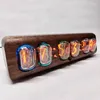 Table Clocks Wood Nixie Tube Clock Retro Alarm Digital Watch Soviet Union In12 Electronic Desktop Black Walnut Gift