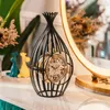 Table Clocks Nordic Light Luxury Iron Led Clock Creative Unique Shape Craft Living Room Wine Cabinet Silent Decoration