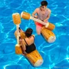 4 piezas Juego de float de JUST JUUST Juguacies de deportes de agua inflable para ni￱os adultos Party Gladiator Raft Kickboard NY054249H