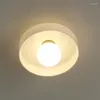 Plafondverlichting gebrandschilderd glas rond lamp